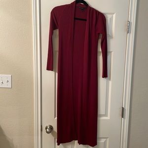White House Black Market Maroon Duster